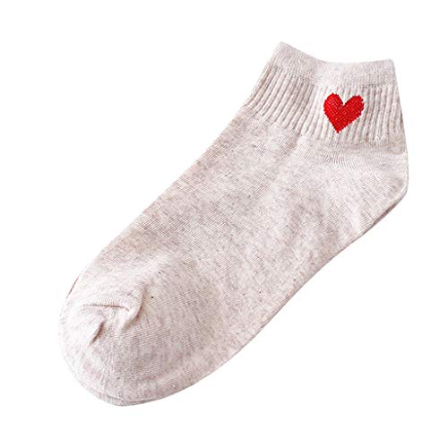 TinaDeer 1 Paar Unisex Sneaker Socken - Herren Damen Sportsocken Kurze Socken Baumwolle Laufsocken Atmungsaktive Baumwollsocken Kurzsocken für Männer und Frauen (Beige, Einheitsgröße) von TinaDeer