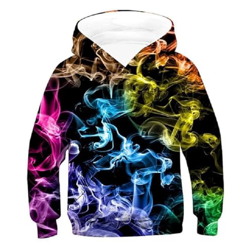 TinaDeer 3D Druck Hoodie Kinder Jungen Oversize Kapuzenpullover Lustige Sweatshirt mit Kapuze Freizeit Pullover Herbst Winter Kapuzenjacke Outdoor Party für Jungen Mädchen 2 Jahre - 12 Jahre von TinaDeer