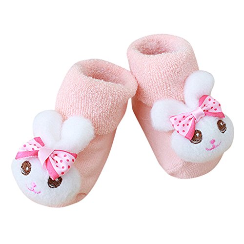 TinaDeer Antirutsch 3D Cartoon Tier Babysocken Neugeboren Baby Kleinkinder Mädchen Jungen Baumwolle Socken Herbst Winter Socken Dick warm Socken für Baby 0-1 Jahre (C, M) von TinaDeer