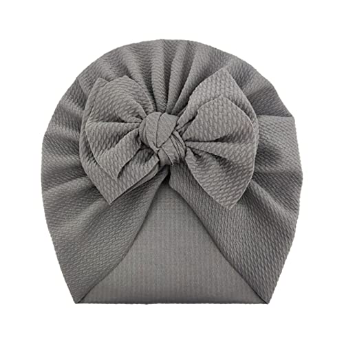 TinaDeer Baby Kinder Mädchen Turban Hüte mit Schleife Kopfband Turban Haarbänder Taufe Headwrap Neugeborenes Baby Stirnband Mädchen Volltonfarbe geknotet Hut Mütze Hut (G, Einheitsgröße), 0-3 Jahre von TinaDeer