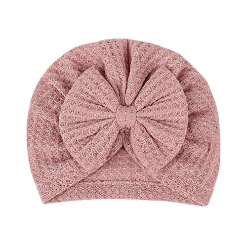 TinaDeer Baby Turban Hüte Neugeboren Kleinkind Mädchen Stirnband Haarband Knoten Mütze Sommer Stretch Schleife Headwear Kleinkind Neugeborene Mütze Hut für 0-2 Jahren (A, 18x16cm) von TinaDeer