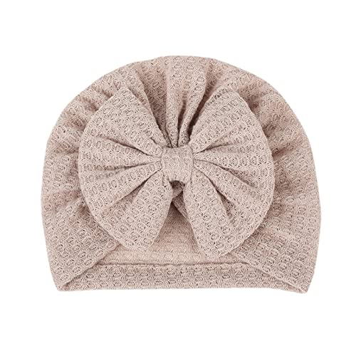 TinaDeer Baby Turban Hüte Neugeboren Kleinkind Mädchen Stirnband Haarband Knoten Mütze Sommer Stretch Schleife Headwear Kleinkind Neugeborene Mütze Hut für 0-2 Jahren (D, 18x16cm) von TinaDeer