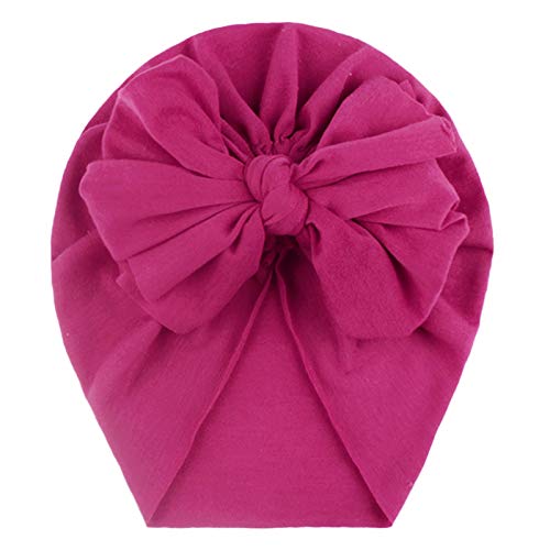 TinaDeer Baby Turban Neugeboren Mädchen Taufe Stirnband Haarband mit Schleife Sommer Stretch Headwrap Beanie Headwear Cap Mütze Hut für 0-3 Jahre Kleinkind Säuglinge Mädchen (H), Einheitsgröße von TinaDeer