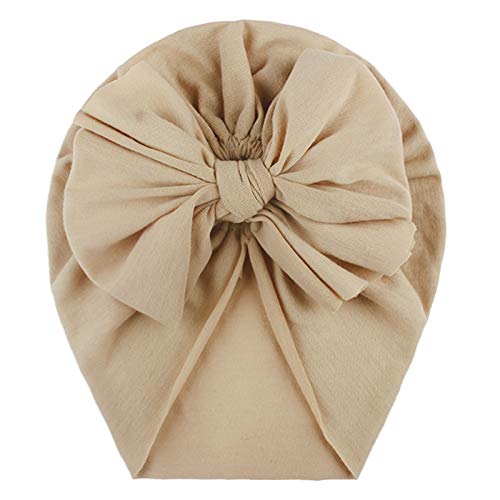 TinaDeer Baby Turban Neugeboren Mädchen Taufe Stirnband Haarband mit Schleife Sommer Stretch Headwrap Beanie Headwear Cap Mütze Hut für 0-3 Jahre Kleinkind Säuglinge Mädchen (K), Einheitsgröße von TinaDeer