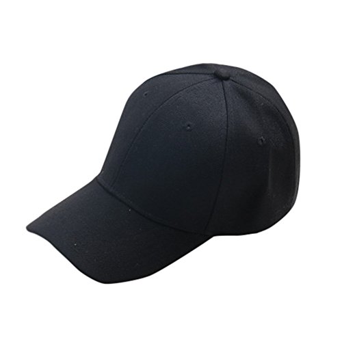 TinaDeer Baseballcap Kinder Jungen Mädchen Verstellbar Baseballmütze Sommer UV-Schutz Sonnenhut Outdoor Baseballkappe Faltbar Leicht Babyhut Baseball Cap für 6-15 Jahre (Schwarz, Einheitsgröße) von TinaDeer