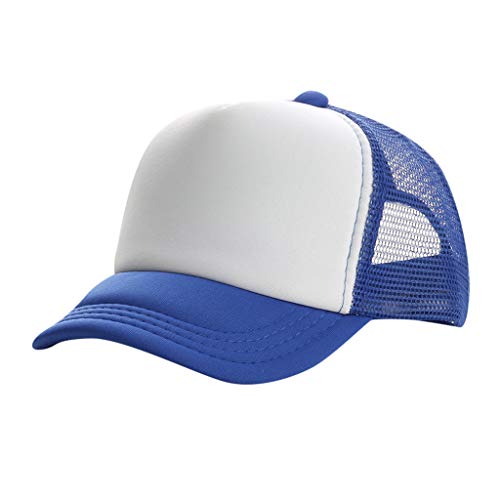 TinaDeer Baseballcap Kinder Jungen Mädchen mit Netz Verstellbar Baseballmütze Sommer UV-Schutz Sonnenhut Outdoor Baseballkappe Faltbar Leicht Babyhut (Blau B, One Size) von TinaDeer