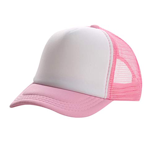 TinaDeer Baseballcap Kinder Jungen Mädchen mit Netz Verstellbar Baseballmütze Sommer UV-Schutz Sonnenhut Outdoor Baseballkappe Faltbar Leicht Babyhut (Rosa A, One Size) von TinaDeer