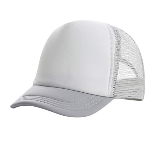 TinaDeer Baseballcap Kinder Jungen Mädchen mit Netz Verstellbar Baseballmütze Sommer UV-Schutz Sonnenhut Outdoor Baseballkappe Faltbar Leicht Babyhut (Weiß A, One Size) von TinaDeer