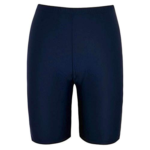 TinaDeer Damen Badeshorts Hohe Taille Kurze Schwimmshorts UV-Schutz Strand Badehose Sommer Schnell Trocknendes Strandhose Wasersport Bikinihose Bauchweg Boardshorts für Frauen Gr.S-XXL (Marine, XL) von TinaDeer