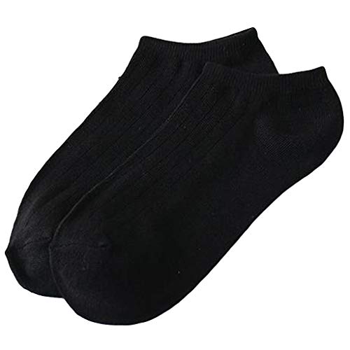 TinaDeer Unisex Sneaker Socken - Herren Damen Sportsocken Kurze Socken Baumwolle Laufsocken Atmungsaktive Baumwollsocken Kurzsocken für Männer und Frauen - 1 Paar (Schwarz, Einheitsgröße) von TinaDeer