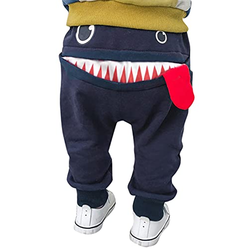 TinaDeer Zeichentrickharem Jungen Hosen Zungen Mädchen Kinder Kinder Hosen Baby-Hosen Jungen Outfits & Set Baby Hemd Schwarz von TinaDeer