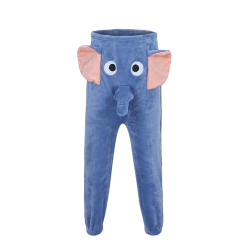 Trainingshose Herren Hose Stoffhose Elefanten-Boxer Unterwäsche, Geschenk für Männer, Boxer-Hosen mit Tier-Motiv, Elefant Wird klingeln, Hosen Spielen seltsame Pyjama-Hosen Stoffhose (Blue1, M) von TinaDeer