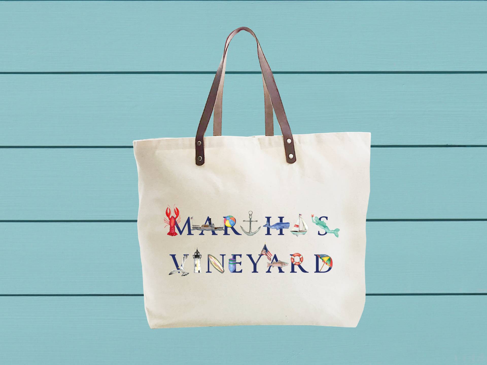 Martha Es Vineyard Wiederverwendbare Baumwoll-Canvas-Tragetaschen Martha Es Vineyard Wiederverwendbare Baumwoll-Canvas-Tragetaschen von TinaLabadiniDesigns