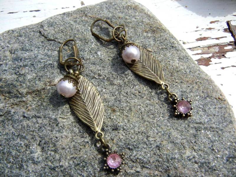 Mittelalter Ohrringe in Rose Und Bronze von TinaTwinklestars1