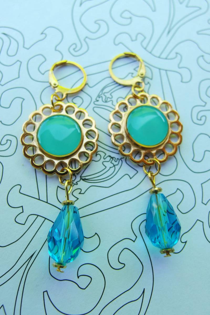 Ohrringe - in Emaile Und Gold von TinaTwinklestars1