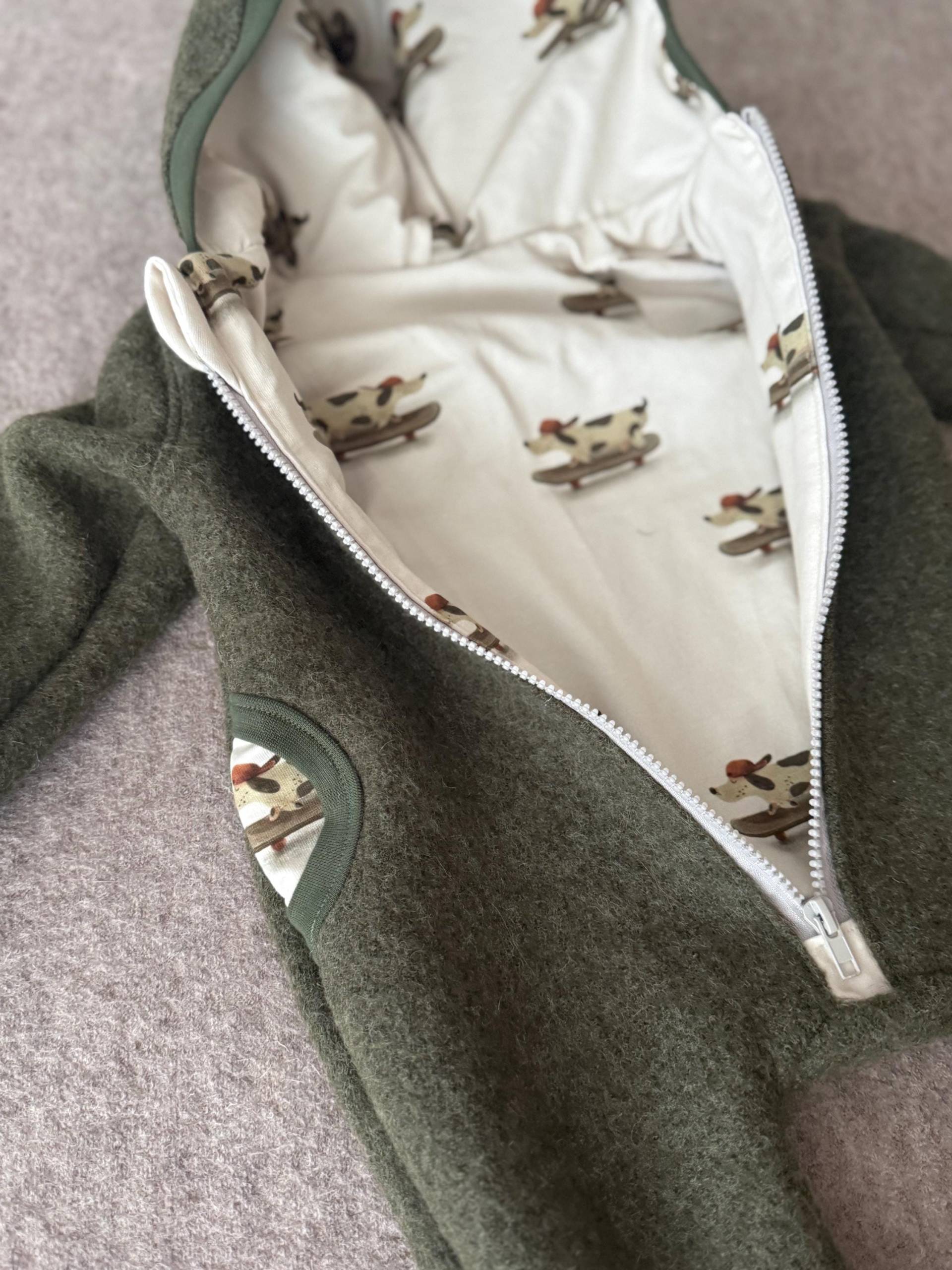 Wollwalk Anzug Overall - 100 % Reine Schurwolle Mulesingfrei von TinasDesignertraeume