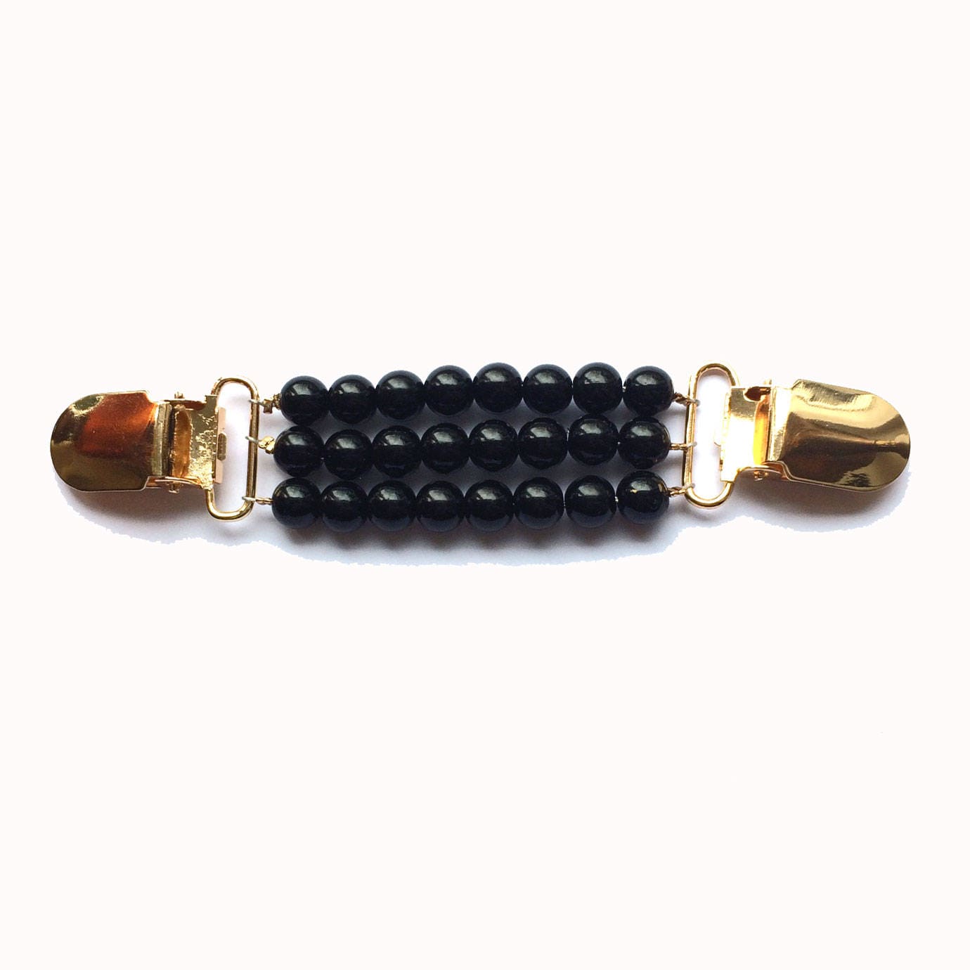 Classiclip Perlenclip Cardigan Clip Perlen in Elfenbein Oder Schwarz von TinasPrettyPinkToes