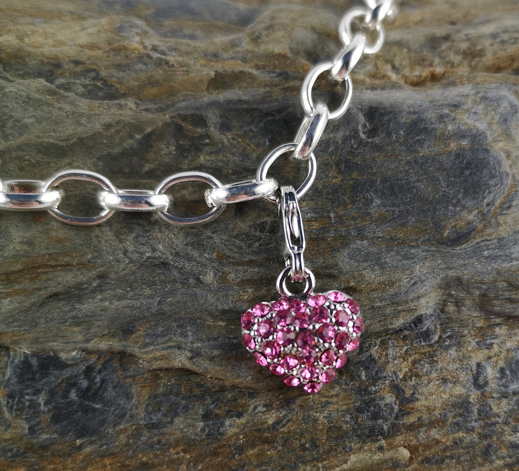 Anhänger, Herz, Strassherz, Bettelarmband von TinasSchmucktruheCOM