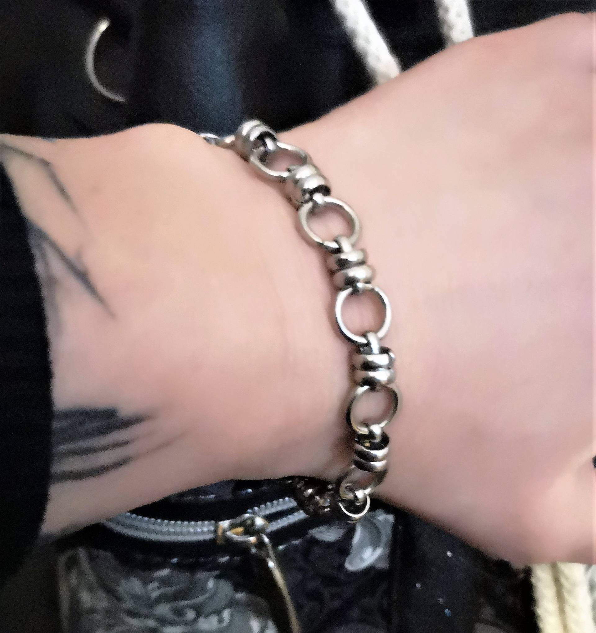 Armband, Edelstahl, Gliederarmband, Unisex von TinasSchmucktruheCOM