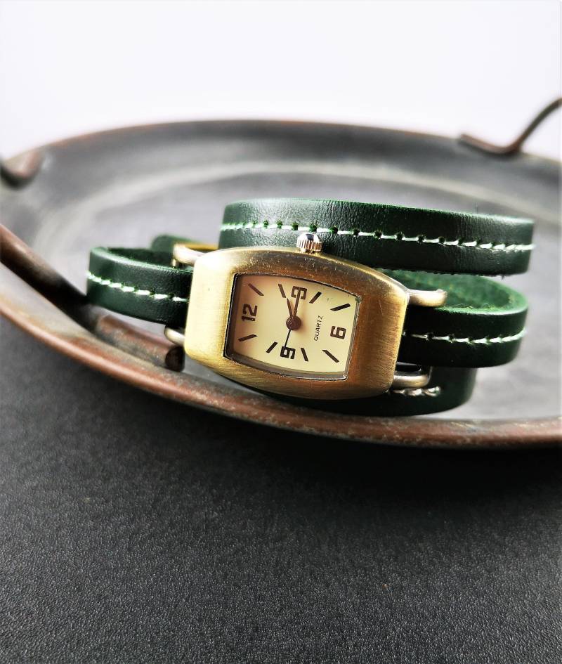 Armbanduhr, Wickeluhr, Lederarmband, Auswahl von TinasSchmucktruheCOM