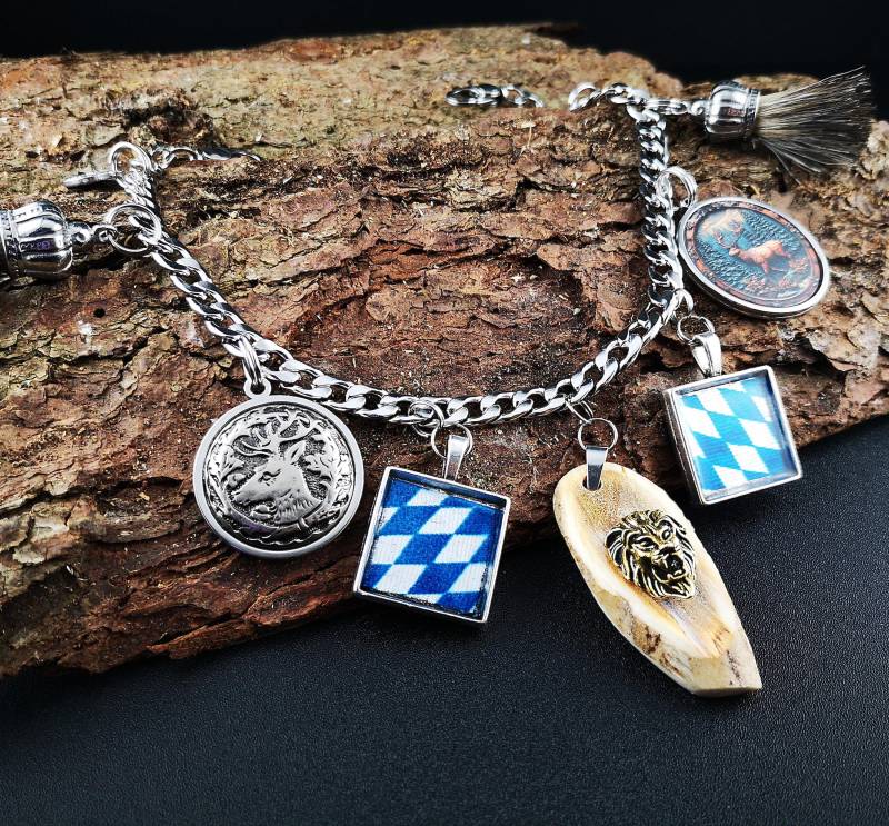Herren-Charivari Aus Edelstahl, Trachtenschmuck, 1 - Reihig, Bayern von TinasSchmucktruheCOM