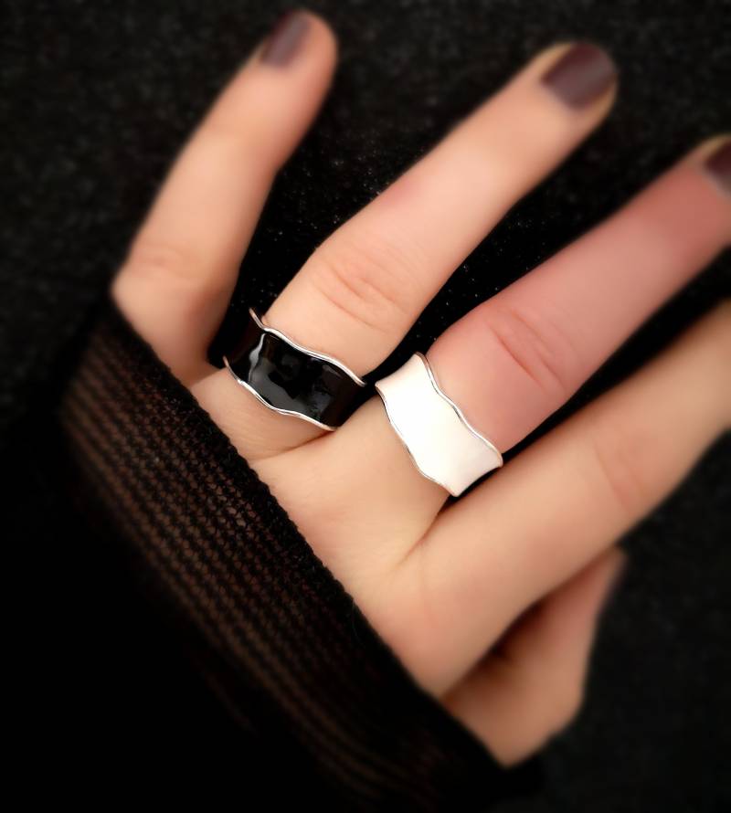 Ring, Emaille, Fingerring von TinasSchmucktruheCOM
