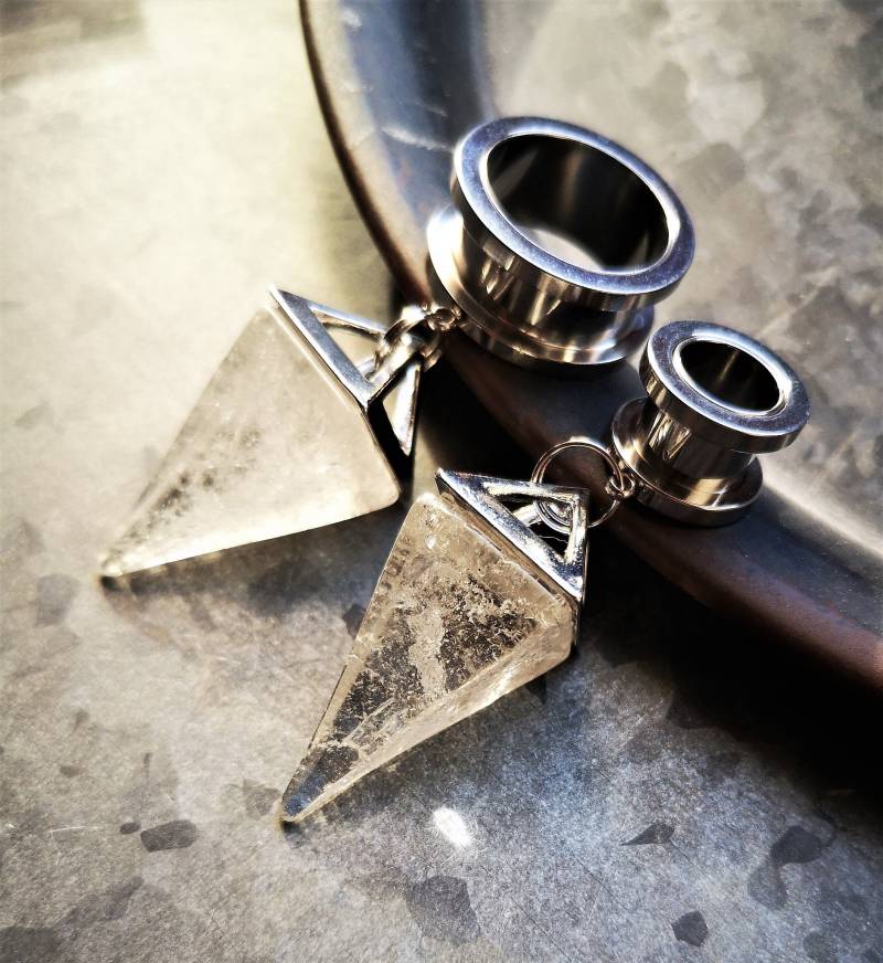 Tunnel Mit Anhänger, Ohrtunnel, Auswahl von TinasSchmucktruheCOM