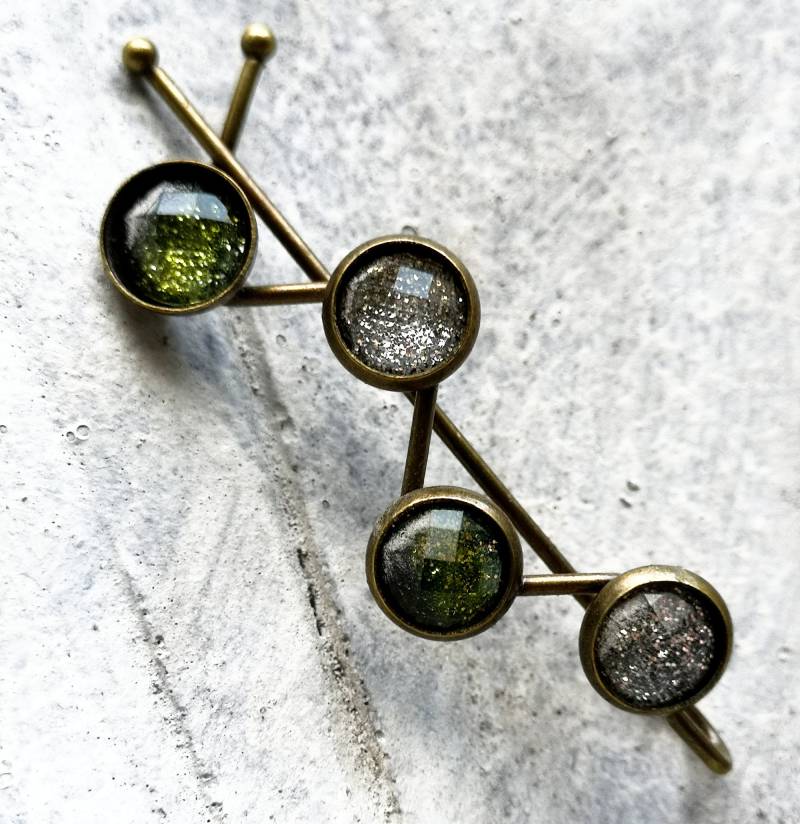 Verzierte Haarspange, Vintage-stil, Cabochon von TinasSchmucktruheCOM