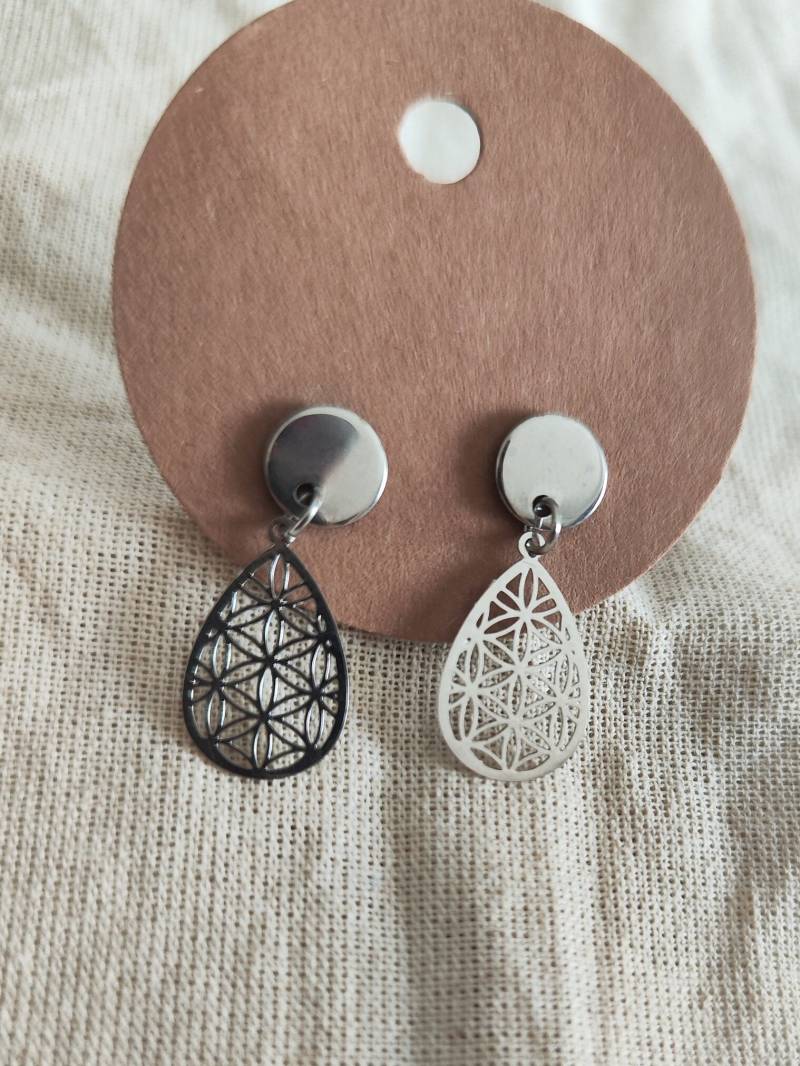 Ohring , , Tropfen-Lebensblume" von TinasSchmuckundDeco