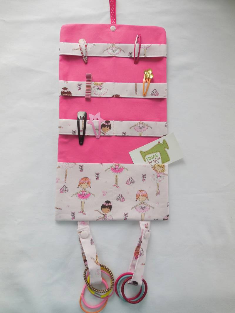 Utensilo Fuer Haarspangen Und Haargummis Ballerina Tänzerin Tanz Glitzer Aufbewahrung Haarspangenhalter Haarspangenutensilo von TinasSewingBox