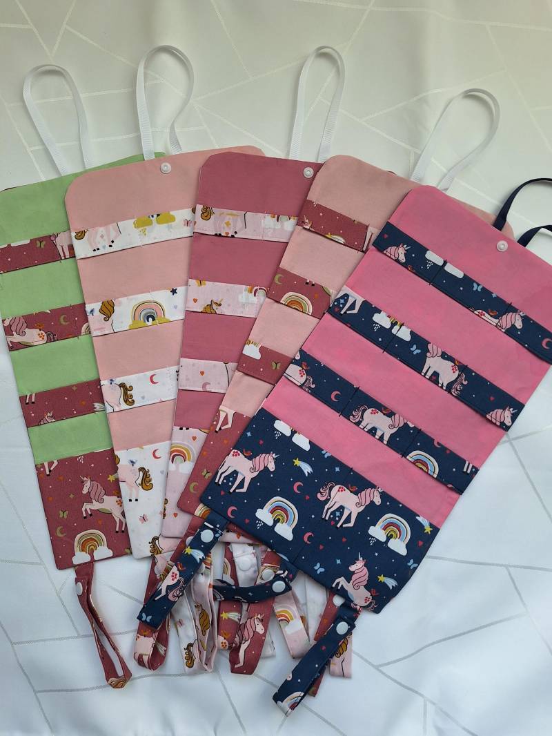 Utensilo Fuer Haarspangen Und Haargummis Einhorn Pferd Rosa Oder Rostrot Regenbogen Aufbewahrung Haarspangenhalter Haarspangenutensilo von TinasSewingBox