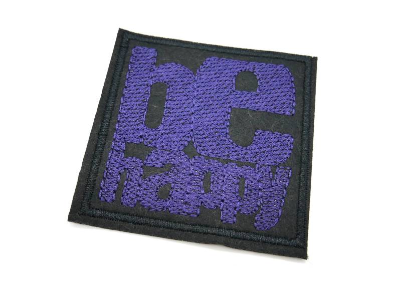 Bügelbild „Be Happy" Bügelbild „Be Happy" von TinasZauberwerkstatt