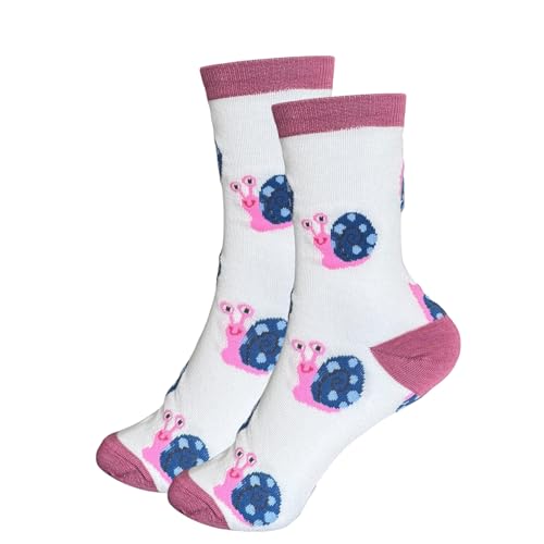 Weiß Pinke Socken mit Schnecken Motiv Lustige Verrückte Socken für Männer und Frauen Geschenksocken Unisex Einheitsgröße 36-43 Crew Socks 1-Paar… Weiß Pinke Socken mit Schnecken Motiv Lustige Verrückte Socken für Männer und Frauen Geschenksocken Unisex Einheitsgröße 36-43 Crew Socks 1-Paar… von Tindo