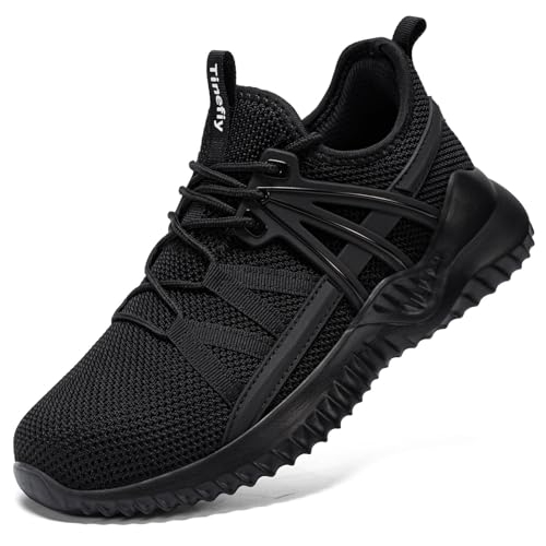 Tinefiy Stahlkappenschuhe für Damen, leicht, bequem, rutschfest, Sicherheits-Arbeitssneaker, Verbundzehe, unzerstörbarer Schuh, 011 schwarz, 37.5 EU Tinefiy Stahlkappenschuhe für Damen, leicht, bequem, rutschfest, Sicherheits-Arbeitssneaker, Verbundzehe, unzerstörbarer Schuh, 011 schwarz, 37.5 EU von Tinefiy