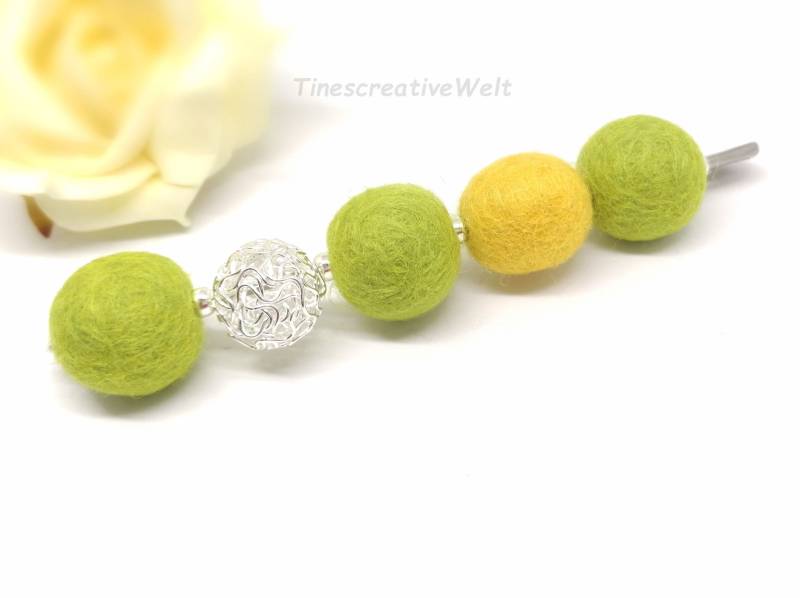 Anstecknadel, Filzkugeln, Drahtkugel, Geschenk Für Frauen, Geschenkidee von TinescreativeWelt