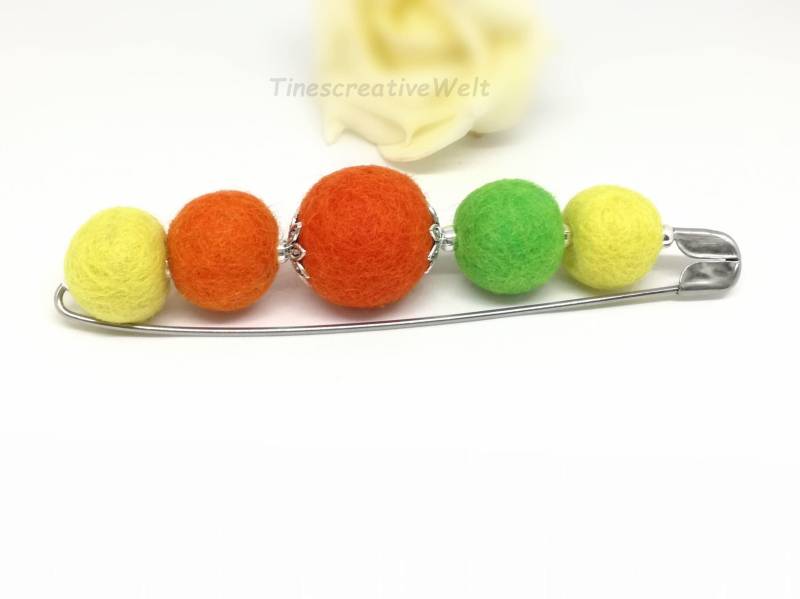 Anstecknadel Mit Filzkugeln, Geschenk Für Frauen von TinescreativeWelt
