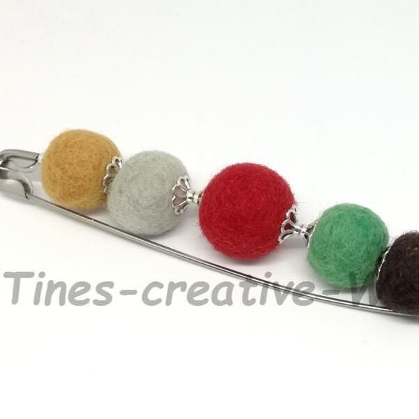 Anstecknadel Mit Filzkugeln, Geschenk Für Frauen von TinescreativeWelt