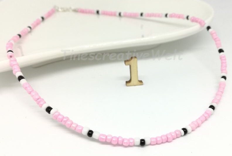 Kurze Kette, Rocailles, Perlen, Halsschmuck, Perlenschmuck, Geschenk von TinescreativeWelt