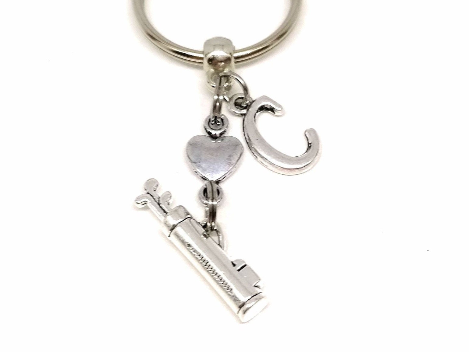 Personalisierter Schlüsselanhänger, Golf, Glücksbringer, Herz, Geschenk Mann, Frau von TinescreativeWelt