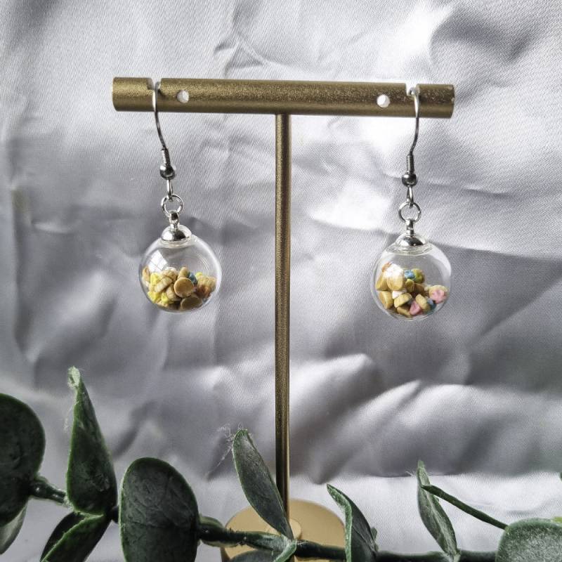 Mini Gefrorene Gems Glaskugel Ohrringe Mini Gefrorene Gems Glaskugel Ohrringe von TingCorner