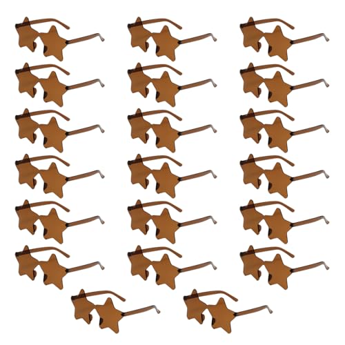 20 Stück Sterne-Sonnenbrillen, unisex, trendig, rahmenlos, für Damen und Herren, Outdoor-Aktivität, Fünf-Punkt-Design, Teescheiben von TingHaoO