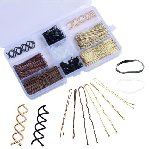 356-teiliges Haar-Zubehör-Set, Haarnadeln, Haarknoten, Schraubklemme, Gummibänder für Frauen und Mädchen, U-Haar-Set 356-teiliges Haar-Zubehör-Set, Haarnadeln, Haarknoten, Schraubklemme, Gummibänder für Frauen und Mädchen, U-Haar-Set von TingHaoO