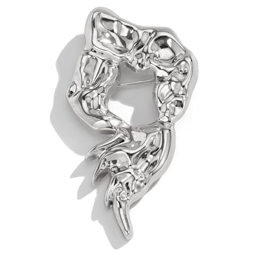 Elegante Brosche aus Legierung mit aufwendigem Hohl-Design, einzigartiger Anstecknadel, Schmuck für Partys und den täglichen Pendler, robustes Mode-Accessoire, Einheitsgröße, Wie beschrieben von TingHaoO