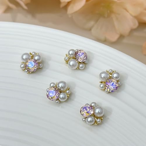 Glitzernde Nägel mit Strasssteinen, Kunstnägel, Kunst-Strasssteine für Frauen und Mädchen von TingHaoO