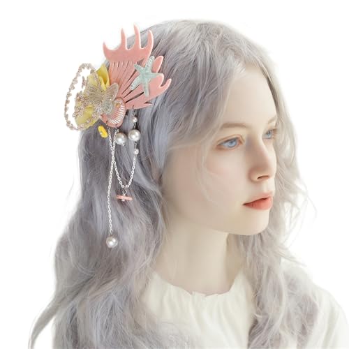 Haarnadeln in Seesternform, Hot Girl, Strand-Stil, Seestern-Haarspange, Reise-Haarspange für Damen, Pferdeschwanz-Haarspange von TingHaoO