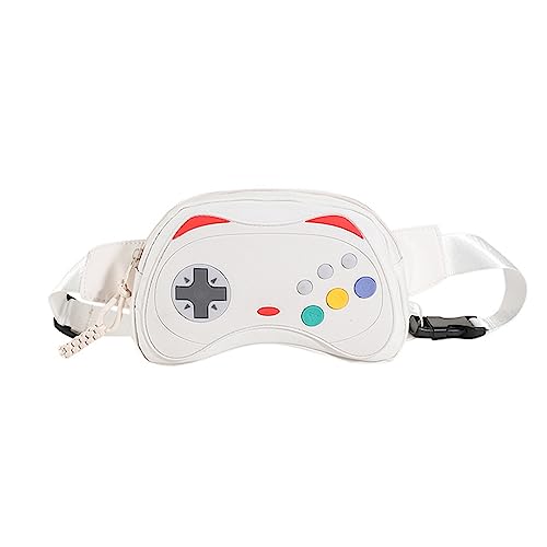 Hüfttasche aus Polyurethan, große Kapazität, Sportgürteltasche, Brusttasche, Gamepad-Form, Damen, Crossbody-Taillenpackung, Schultergurt, weiß, Mass Beauty Hüfttasche aus Polyurethan, große Kapazität, Sportgürteltasche, Brusttasche, Gamepad-Form, Damen, Crossbody-Taillenpackung, Schultergurt, weiß, Mass Beauty von TingHaoO