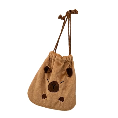 Kosmetiktasche mit einzigartigem Tiermuster, Kordelzug, leichter Plüschstoff, ideal für Fitnessstudio, Reisen oder Einkaufen, trendige Einkaufstasche von TingHaoO