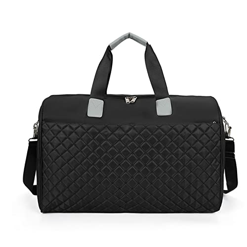 Modische Reisetasche für Damen, großes Fassungsvermögen, Sporttasche, Wochenende, Kuriertasche, Handtasche, Turnbeutel für Herren, klein, Schwarz , Mass Beauty Modische Reisetasche für Damen, großes Fassungsvermögen, Sporttasche, Wochenende, Kuriertasche, Handtasche, Turnbeutel für Herren, klein, Schwarz , Mass Beauty von TingHaoO