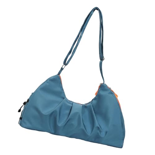 Nylon Turnbeutel mit Schuhfach Reise Handtasche Yogatasche Gym Duffels Tasche Weekender mit verstellbaren Riemen Taschen Schuhe Fach, blau, Mass Beauty von TingHaoO