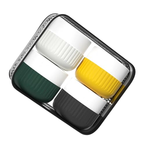 Reisebehälter für Toilettenartikel, Silikon-Cremedosen mit transparenter Tasche, Reisezubehör für Kosmetik, Gesicht, Körper, Handcreme, Behälter, Toilettenartikel von TingHaoO